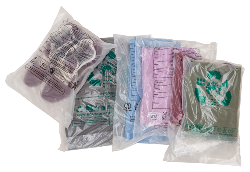 Circule's line of compostable packaging made from Natur-Tec compostable biopolymers.
